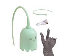 Xinhuju Gat Wand Toy - Teaser automático de silicona para gatos interiores | Juguete interactivo para mascotas para gatos gorditos que necesitan ejercicio