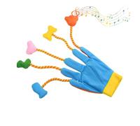 Xinhuju Guantes para gatos, guantes de juguete para gatos |. Juguete para gatos de 5 dedos con campana en V, juguete interactivo para gatos, guantes de peluche para gatos en interiores