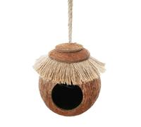 Xinhuju Jaula para Loros - Casa de pájaros de Coco, Cubierta Tejida para | Cómodo de Aves Interior para Cockatiels hámsters, Ardillas, tortolitos, pinzones, hábitat Natural para anidación