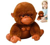 Xinhuju Juguete de peluche suave de peluche, características lindas y realistas, cojín de compañero, cómodo, figurilla de color marrón, negro, rosa, , regalo seguro y duradero para enf