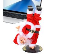 Xinhuju Papá Noel eléctrico, Papá Noel Cantando, Juguete de Papá Noel Que Canta Giratorio invertido eléctrico, de Mesa para Las Vacaciones de Invierno Figura Divertida Abajo