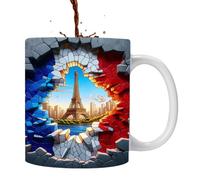 Xinhuju Paris Tower Coffee Taza - Drinking Water Cup - 3D France Paris Tower Ceramic Drinking Cup for Coffee, Tea, Milk, Beverage Enthusiasts