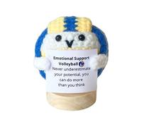 Xinhuju Peluche de Apoyo Emocional | Bola de Crochet con Frases Motivacionales - Bola de Crochet Positivo Hecho a Mano para Regalo de Hogar