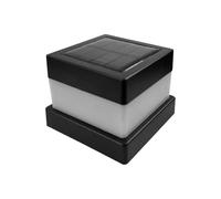 Xinhuju Post Cover Light - Waterproof White Illumination, No-Wiring Lantern, Solar Column Caps Light's, Outdoor Post's Tops Modern Pole Pillar Lamp with Powered | For Pathway Driveway Garden