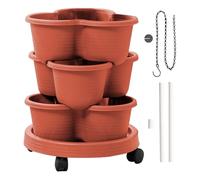 Xinhuju Torre de Jardín Vertical - Vertical | Estructura de Múltiples Niveles con Ruedas Desmontables para Flores Verduras Fresas Jardín Interior Cocina Balcón Terraza