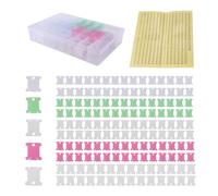 Xiniy 152 Piezas Accesorios de Punto de Que Incluyen Bobinas de Hilo de Bordar Caja Organizadora de Punto de y Pegatina de NúMero de Hilo Dental