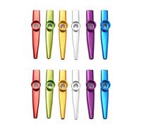 Xiniy 2X Conjunto de 6 Colores Metal Kazoo Instrumentos Musicales Buen CompañEro para Guitarra Ukulele Gran Regalo para Los Amantes de la Música para Niños