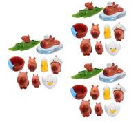 Xiniy 30X Mini Adornos de Capibaras de Resina, Estatuilla de Animal PequeñA, Estatuilla de Capibaras en Miniatura, Figura de Animal para DecoracióN de Tarta de CumpleañOs