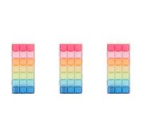 Xiniy 3X 21 Compartimentos Color Transparente Caja de Plástico Vacía Tableta Organizador de Medicamentos Semanal 7 Días Estuche de Almacenamiento en Bandeja de 3