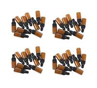 Xiniy 40Pcs 3Ml de Gotero de Vidrio Marrón Vacías con Pipeta para Aceite