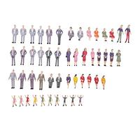 Xiniy 50pcs G Escale 1:30 Mix Modelo Pintado Personas Tren Calle del Parque Pasajero Figuras