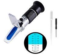 XinJiaYi Brix Meter Refractómetro 0 ~ 32%, prueba de contenido de azúcar de refractómetro Brix de mano, herramienta de medición Brix de alta precisión con ATC para bebidas de frutas y jugo