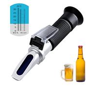 XinJiaYi Brix - Refractómetro de cerveza con dos escalas, peso específico 1.000 - 1.130 y Brix 0 - 32%, kit de elaboración de cerveza