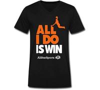 XINJIEDIAN All I Do Is Win Basketball Breathe Freely Unisex 100% Cotton Short-Sleeve T-Shirts Black S