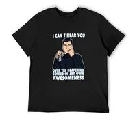 XINJIEDIAN Archer Awesomeness I Can't Hear You Over The Deafening Sound of My Own Awesomeness Unisex 100% Cotton Short-Sleeve T-Shirts Black XL