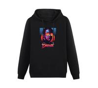 XINJIEDIAN Drive Bike Cult Movie Film Road Driver Hoody Unisex Ptinted Hoodies Long Sleeve Men's Hooded with Pocket Black L