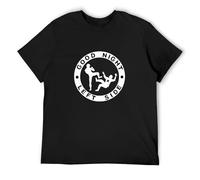 XINJIEDIAN Good Night Left Side Ropa Hombre Camisetas Unisex 100% Cotton Short-Sleeve T-Shirts Black L