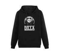 XINJIEDIAN J Dilla Hip Hop Hoody Unisex Ptinted Hoodies Long Sleeve Men's Hooded with Pocket Black XL
