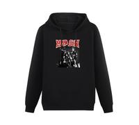 XINJIEDIAN Mad Sin Punk Rock Retro Hoody Unisex Ptinted Hoodies Long Sleeve Men's Hooded with Pocket Black XL
