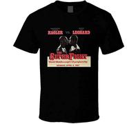 XINJIEDIAN Marvin Hagler Vs Sugar Ray Leonard Retro 80S Boxing Fight Unisex 100% Cotton Short-Sleeve T-Shirts Black XXL