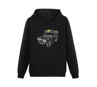 XINJIEDIAN Retro Adventure Camel Trophy Land Hoody Unisex Ptinted Hoodies Long Sleeve Men's Hooded with Pocket Black L