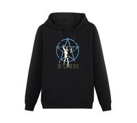 XINJIEDIAN Rush Star Man Blue Image Band Merch Album Art Hoody Unisex Long Sleeve Hooded with Pocket Black XXL