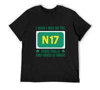 XINJIEDIAN Saw Doctors I Wish I Was ON The N17 Stone Walls Irish Unisex 100% Cotton Short-Sleeve T-Shirts Black XXL