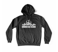 XINJIEDIAN Suburban Base Records Jungle Hardcore Drum Hoody Unisex Long Sleeve Hooded with Pocket Black S