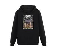 XINJIEDIAN The Lovers Tarot Card Grim Reaper Gothic Witch Halloween Goth Unisex Hoody with Pocket Black S