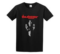 XINJIEDIAN The Stooges 'Faces' Unisex 100% Cotton Short-Sleeve T-Shirts Black XL
