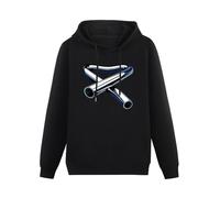 XINJIEDIAN Tubular Bells Mike Oldfield Album CD Cover Music Hoody Unisex Long Sleeve Hooded with Pocket Black S