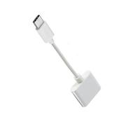 Xinjincang Cable adaptador de carga de datos de sincronización USB-C de 30 pines hembra a USB 3.1 tipo C, color plateado