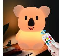 xinjinhju Koala Luz nocturna para niños lámpara de noche luces nocturnas para niña luz de descompresión - cuidado de los ojos brillo y color ajustables ajuste de tiempo regalo vacaciones - Mediano