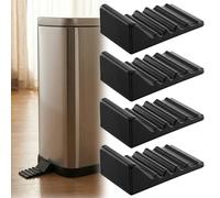 Xinjoduz 4 protectores de pared de silicona para basurero, protector de pared detrás del basurero, soporte para botes de basura sin taladrar para cocina y oficina, protector de pared universal (negro)