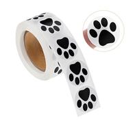 Xinjoduz 500 calcomanías de huellas de perro, 1 pulgada, calcomanías transparentes de Paw Puppy Patrol, pequeñas calcomanías autoadhesivas de oso y perro, lindas calcomanías para mascotas, rollo para