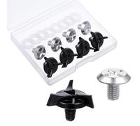 Xinjoduz 8 tornillos para casco de motocicleta, tornillos de repuesto, tornillos para visera, casco de motocicleta, accesorios, casco de montaña, color negro y plateado