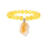 XINLIANYI 1 pulsera de cuentas de lapislázuli natural, irregular, cuarzo áspero, pulsera de piedra para hombre y mujer, 17 cm, Acero inoxidable, Circonita cúbica