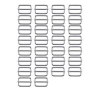Xinlie Hebillas Metálicas Hebillas Deslizantes de Metal Diapositivas Rectangulares Ajustables Hebilla Lateral Deslizador de Cinta Triglide para Sujetadores, Correas, Accesorios de Bricolaje(30PCS)