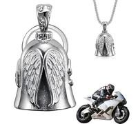 Xinlon Campana Moto Amuleto, Llavero Motero con Anillo Colgante, Campana Guardian Moto, Campana de Moto Guardian Bell para Motocicleta, para Bendecir la Paz, Amuleto de la Suerte, Accesorios Moto