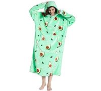 Xinlong Manta con Capucha Panda Larga Sudadera con Manga Talla Grande Unisex Sudadera Oversize con Bolsillo para Leer Sofá TV Casa