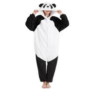 Xinlong Pijama Onesie Cosplay Animal Oversized Traje de Panda con Capucha Botones Ropa de Dormir Invierno Hombre Mujer Adulto para Party Carnaval Halloween Navidad