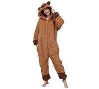 Xinlong Pijama Onesie Cosplay Animal Oversized Traje de Panda con Capucha Botones Ropa de Dormir Invierno Hombre Mujer Adulto para Party Carnaval Halloween Navidad