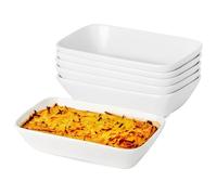 XINLTC Juego de 4 Bandejas Horno de Cerámica Rectangular, Plato Pequeño para Hornear de Horno a Mesa, Mini Cazuelas Fuente de Horno Pequeña, para Lasañas, Pasteles, Tapas y Más, 400ml