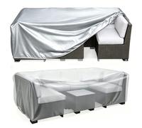 Xinmei Art Funda para Muebles de Jardín - 239x173x74cm(LxWxH) - 420D Tela Oxford Impermeable Exterior, Anti-Viento, Anti-UV Funda Mesa Jardin Rectangular Fundas de Mesa Exterior