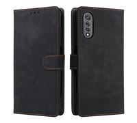 XINNI Carcasa para Cubot X70 Funda, PU/TPU RFID Protect Cuero Magnético Estuche Flip Caso, Negro