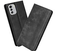 XINNI Carcasa para Nokia G60 5G Funda, PU/TPU Retro Cuero Magnético Estuche Flip Protector Caso, Negro