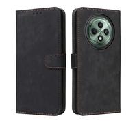 XINNI Carcasa para OPPO Reno 12 F 5G/OPPO Reno 12 FS 5G Funda, PU/TPU RFID Protect Cuero Magnético Estuche Flip Caso, Negro