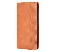 XINNI Carcasa para OPPO Reno 15 FS Funda, PU/TPU Retro Cuero Magnético Estuche Flip Protector Caso, Marrón