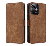 XINNI Carcasa para Ulefone Note 16 Pro Funda, PU/TPU RFID Protect Cuero Magnético Estuche Flip Caso, Marrón