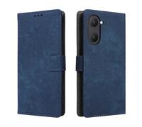 XINNI Carcasa para Vivo Y28s 5G Funda, PU/TPU RFID Protect Cuero Magnético Estuche Flip Caso, Azul